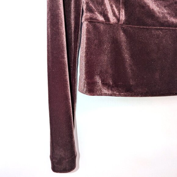 Guess by Marciano | Aurore Deep Purple Velvet Bustier Blouse Top | Size Medium - Picture 6 of 16